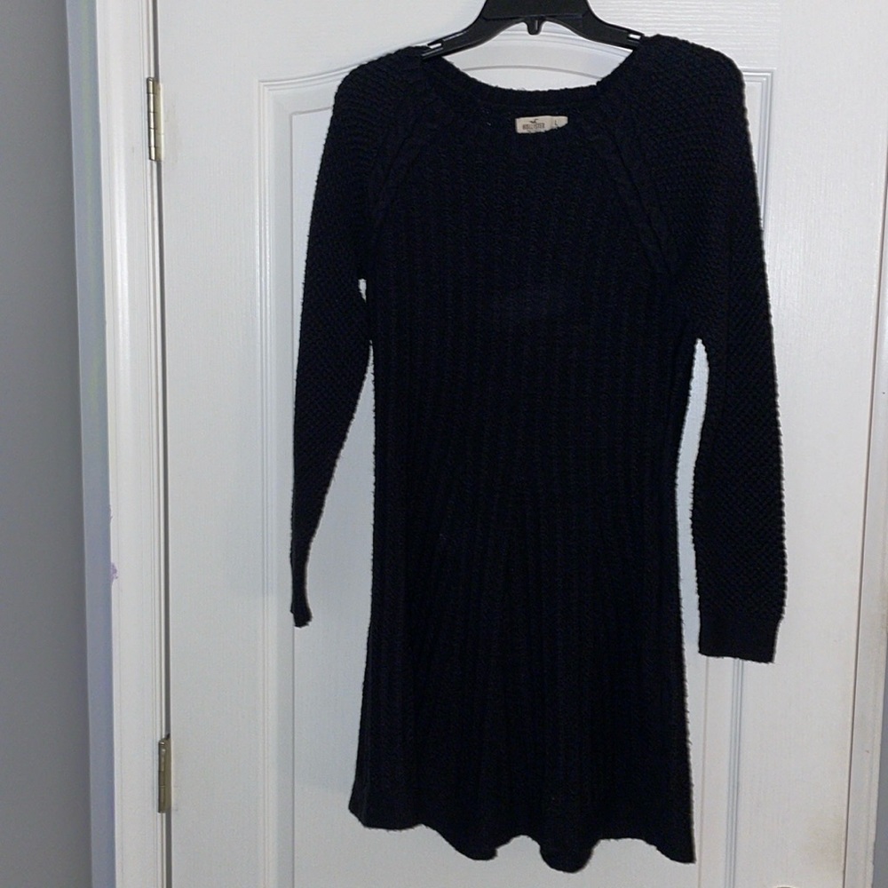 Hollister black sweater dress, size L